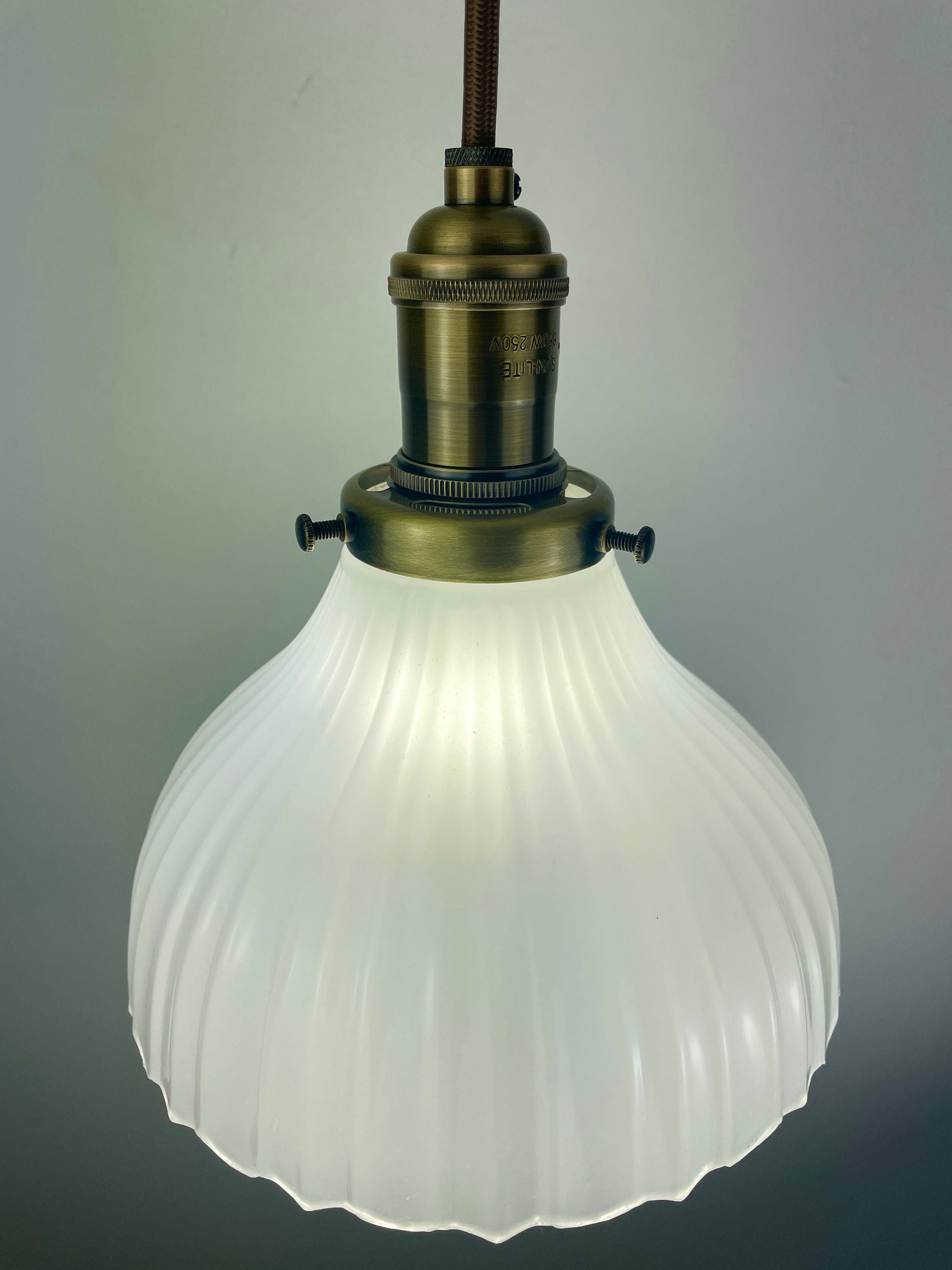 Antique Off White Translucent 1920's 7