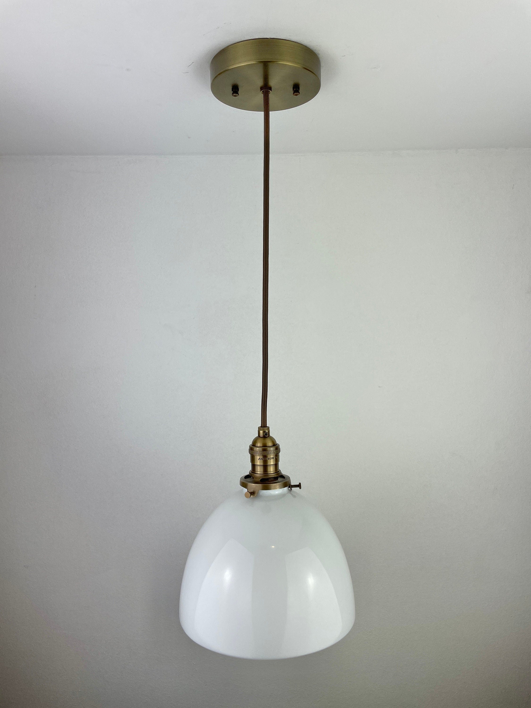 Victorian Dome Shaped Milk Glass 8