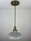 Antique Off White Translucent Milk Glass 8 3/4" Shade now a beautiful Pendant Light