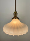 Antique Off White Translucent Milk Glass 8 3/4" Shade now a beautiful Pendant Light