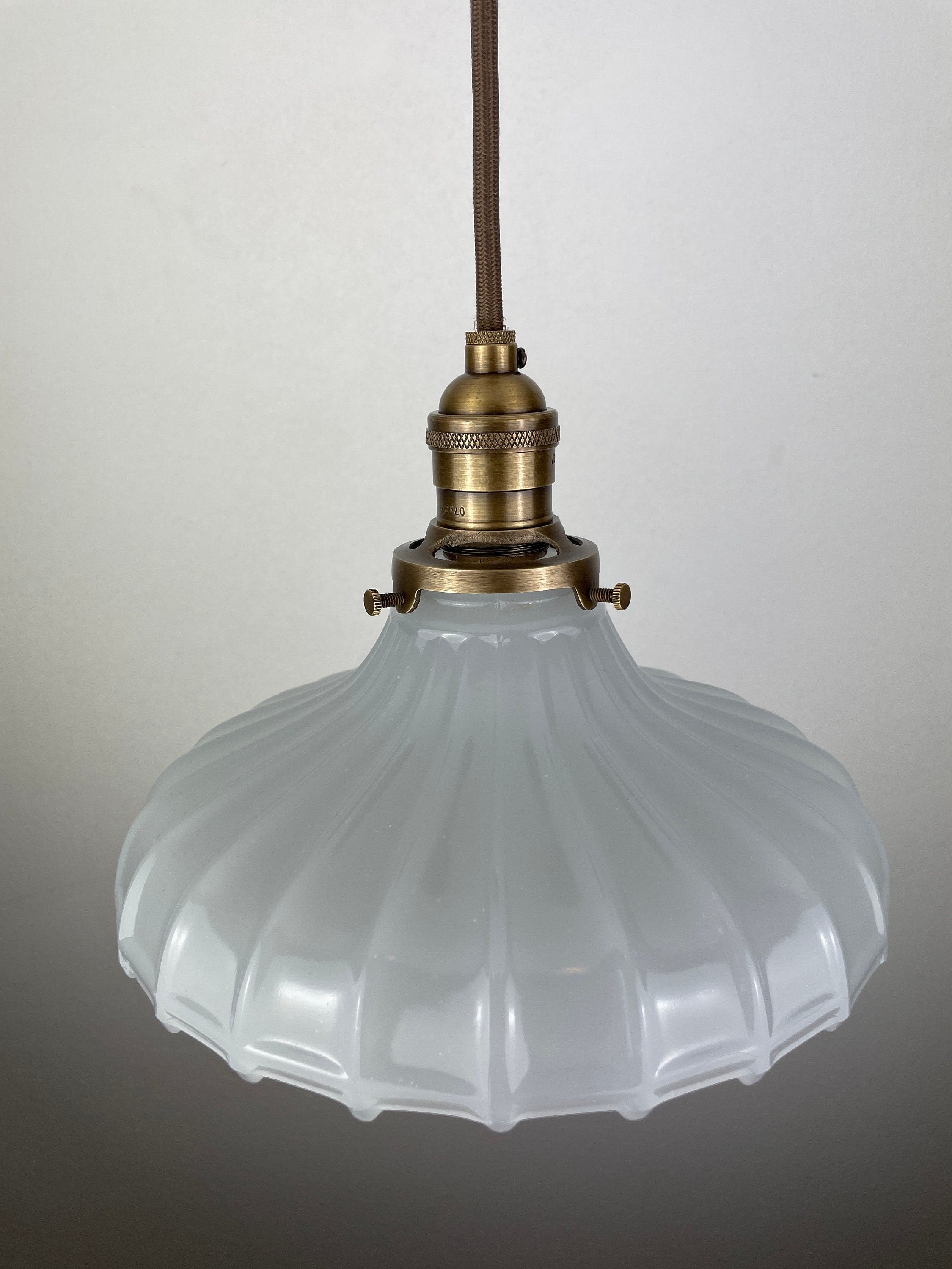 Antique Off White Translucent Milk Glass 8 3/4
