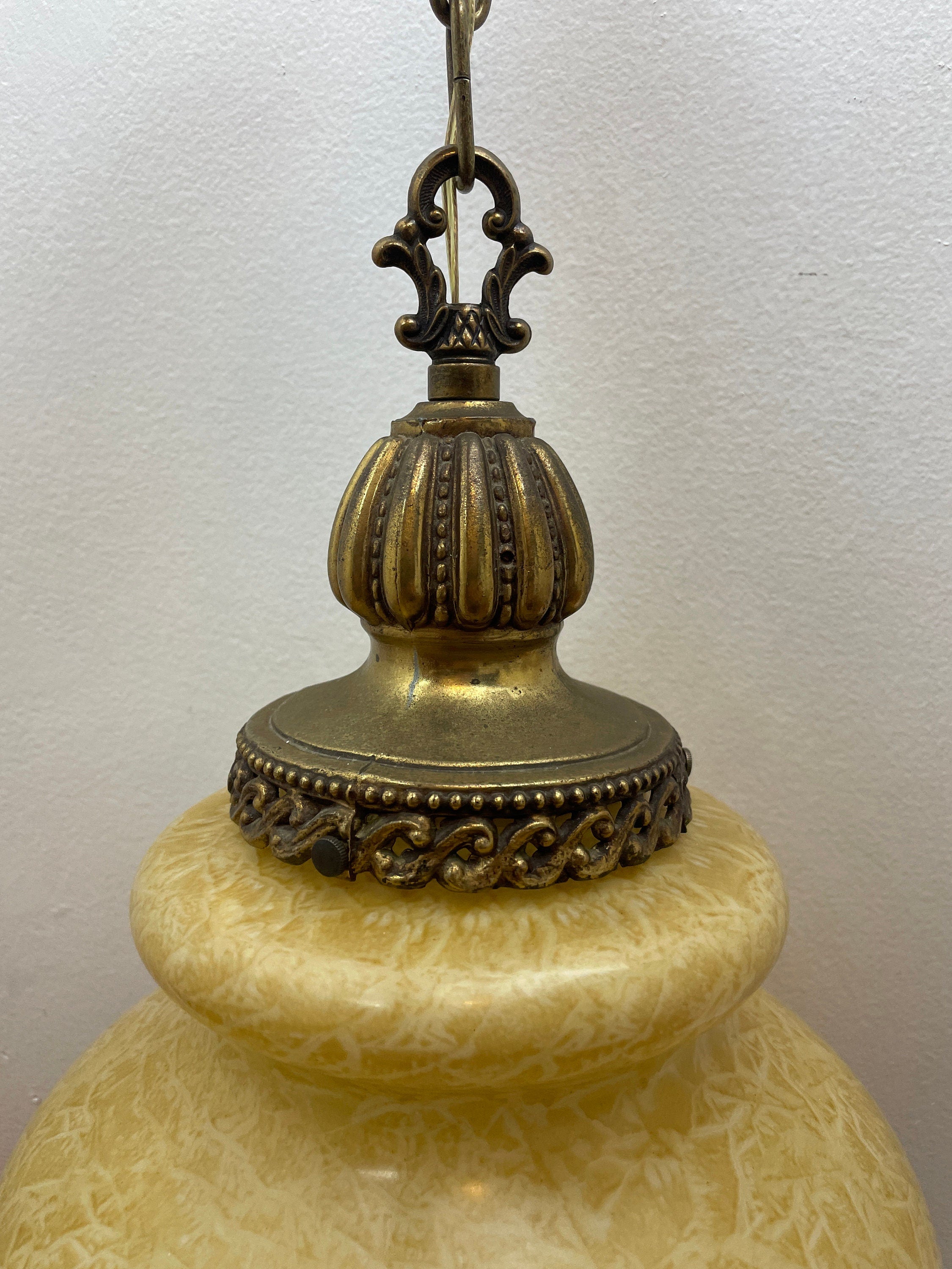 1960's Hollywood Regency Hand Painted Swag Light - Retro Timeless Elegance with a Modern Twist