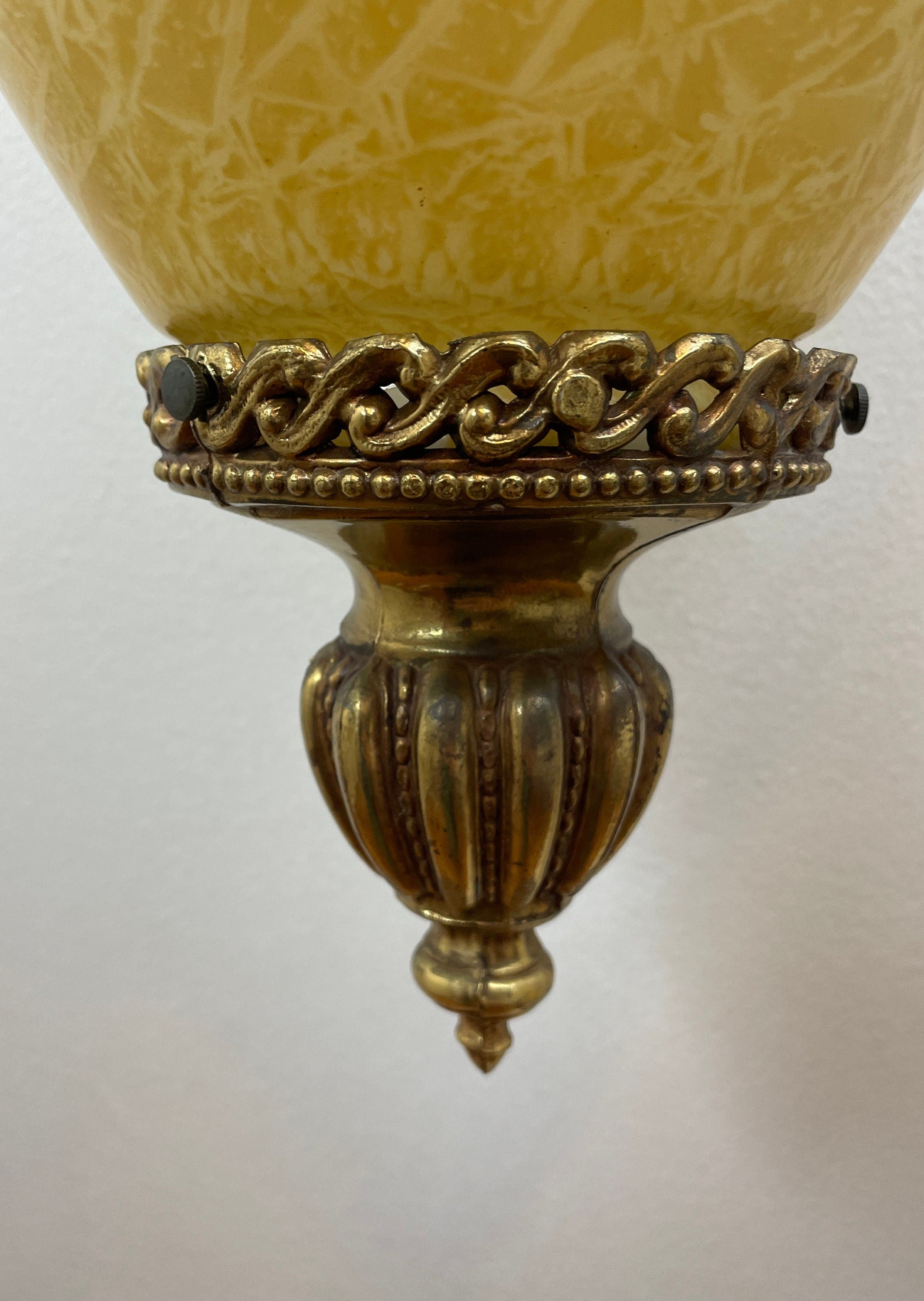 1960's Hollywood Regency Hand Painted Swag Light - Retro Timeless Elegance with a Modern Twist