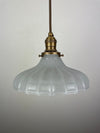 Antique Off White Translucent Milk Glass 8 3/4" Shade now a beautiful Pendant Light